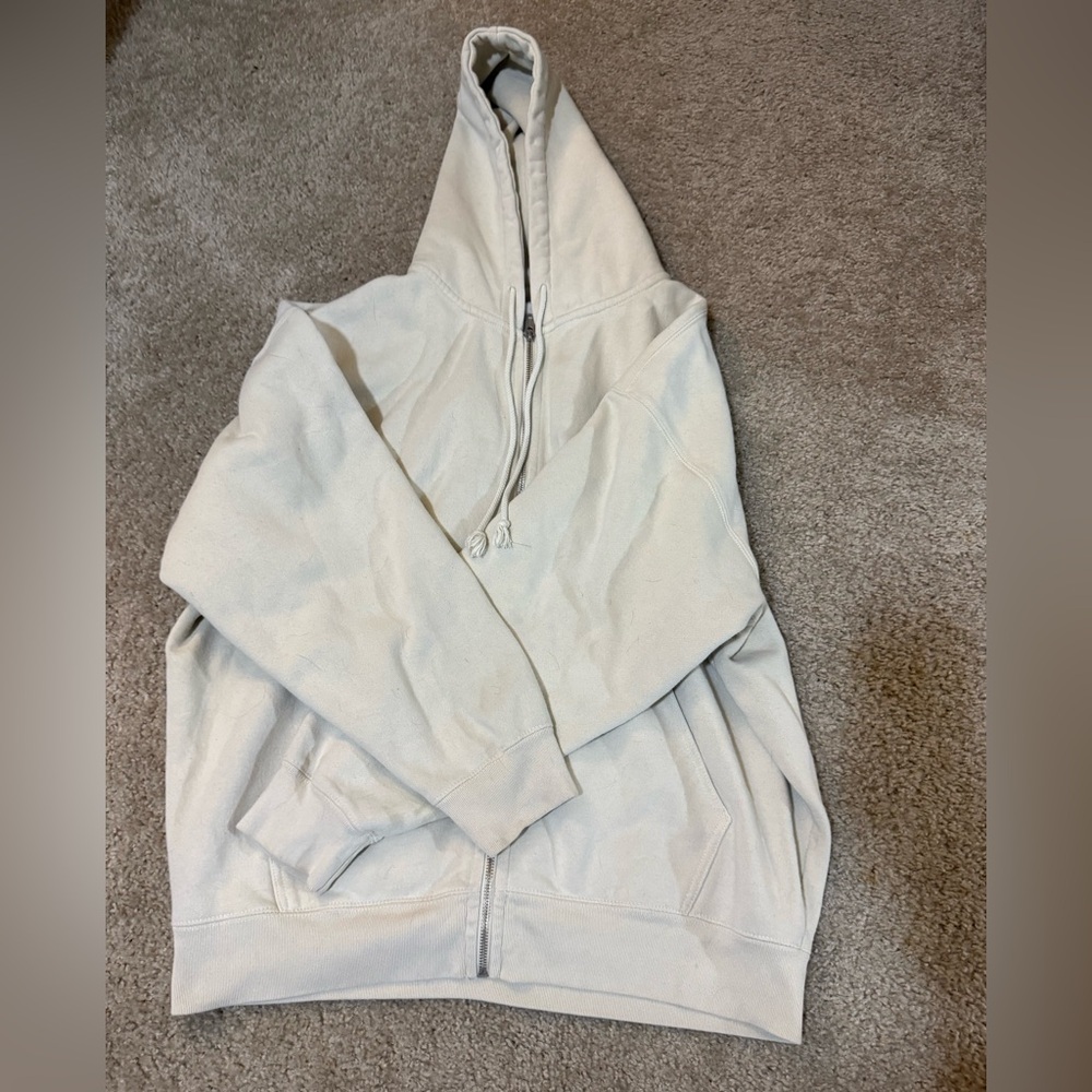 Cream Zip up